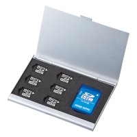 片面収納アルミメモリーケース（microSD用）